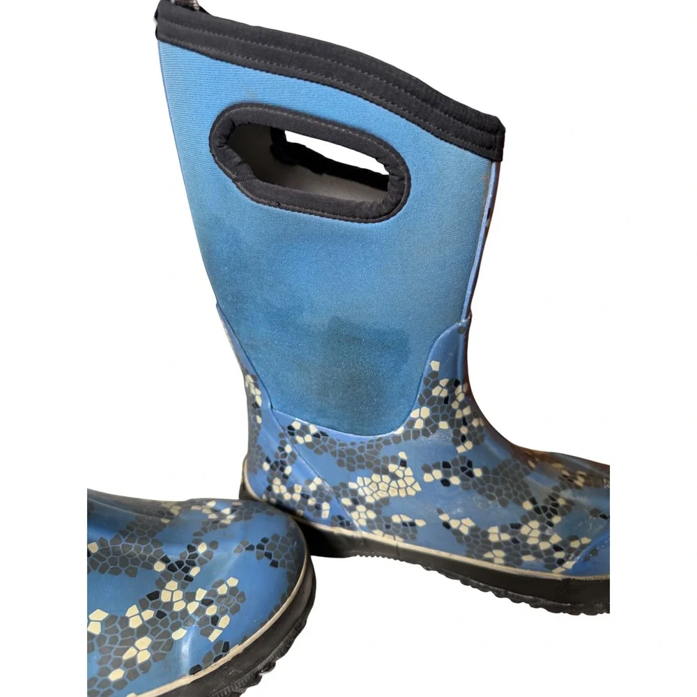 Bogs K Classic Axel Youth‎ 5 Blue Waterproof Insulated Winter Rain Boots